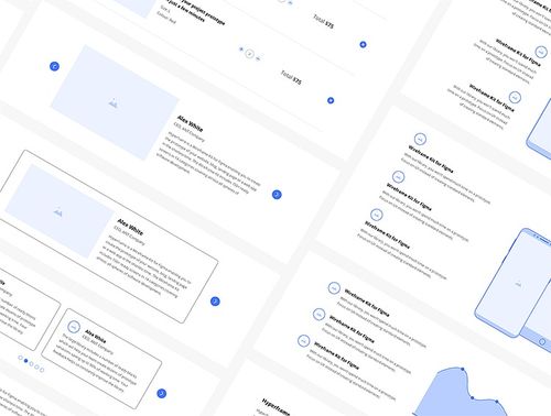 扁平简洁商务数码产品官网UI组件套件设计 赋能高效网络信息转让